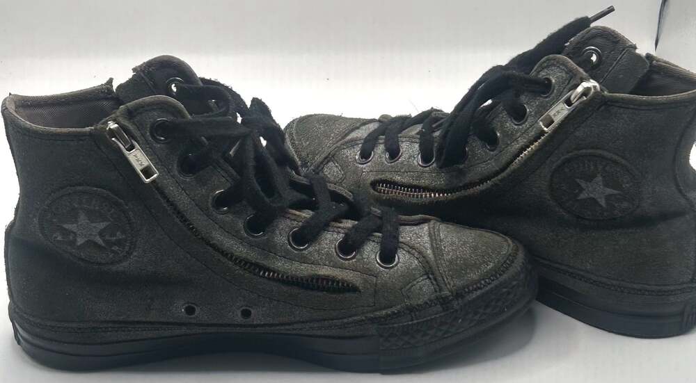 Converse Chuck Taylor All Star Metallic Suede High-Top Side Zip Sneakers - Picture 4 of 7